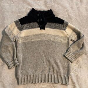 The Children's Place Gray and Cream Crewneck Sweater